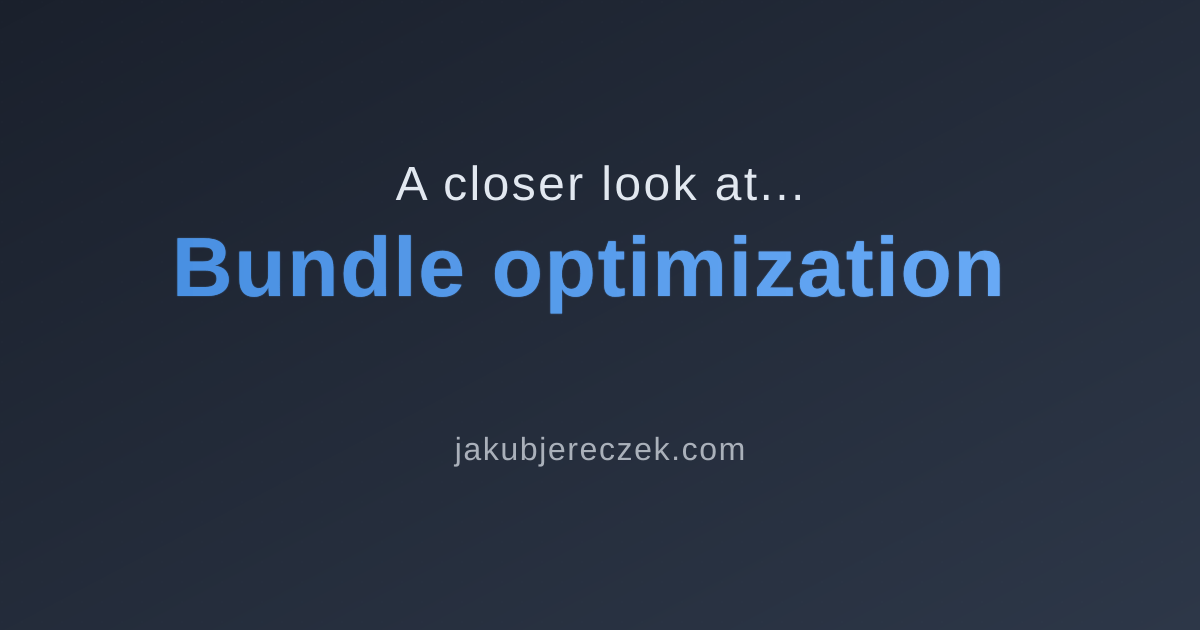 Bundle optimization