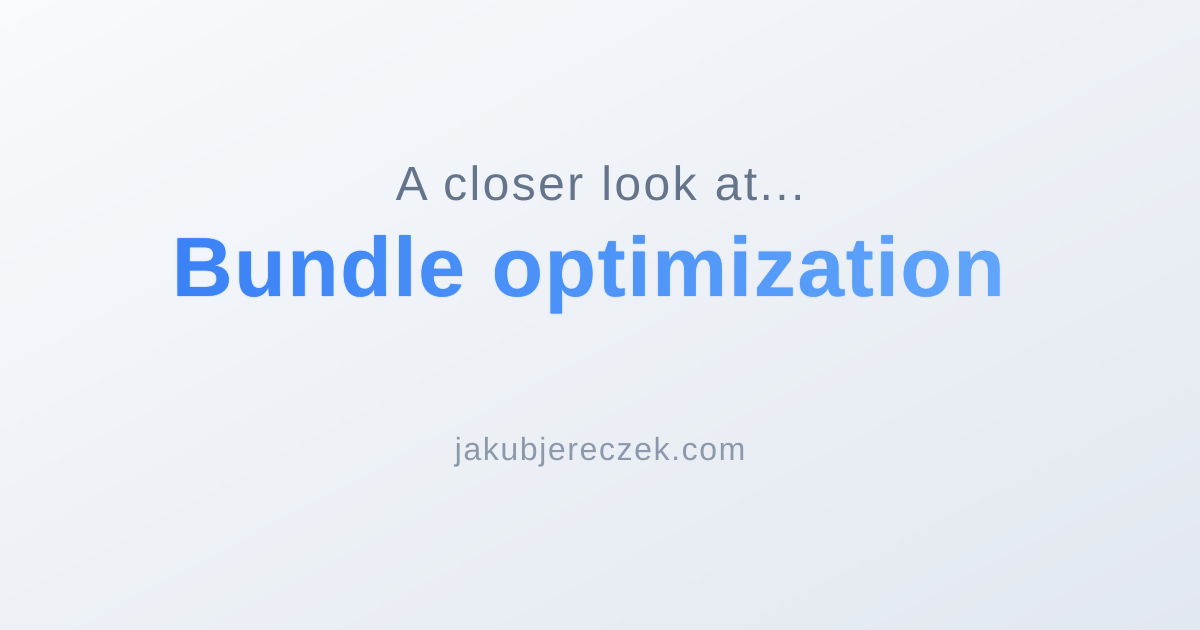 Bundle optimization